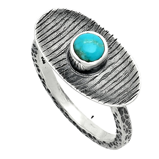 Natural Rare Turquoise Nevada Aztec Mt Ring size-8.5 R-1573 SDR244226
