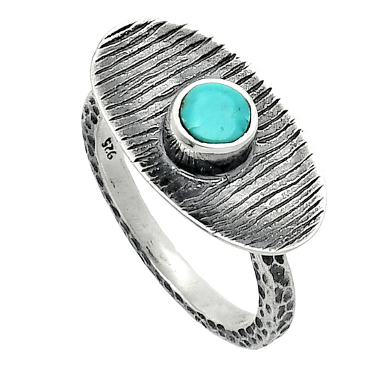 Natural Turquoise Nevada Aztec Mt Ring size-7 R-1573 SDR244233