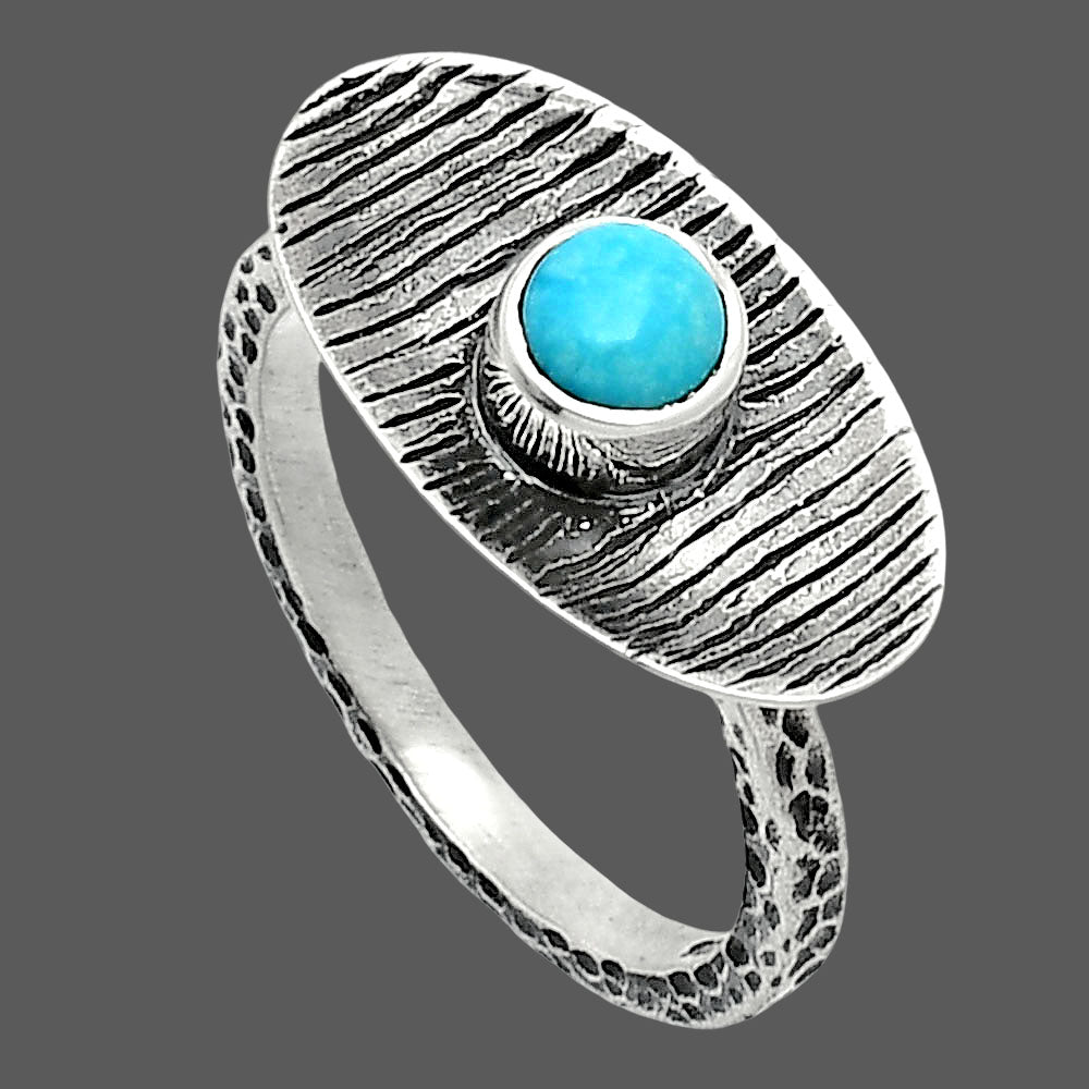 Natural Rare Turquoise Nevada Aztec Mt Ring size-8.5 R-1573 SDR244237