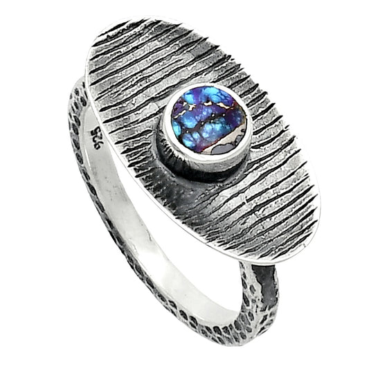 Kingman Purple Dahlia Turquoise Ring size-7 R-1573 SDR244242