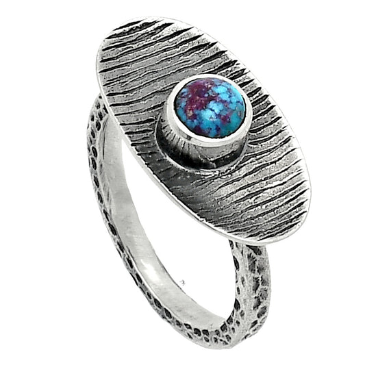 Kingman Purple Dahlia Turquoise Ring size-6 R-1573 SDR244243