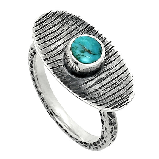Natural Turquoise Nevada Aztec Mt Ring size-6 R-1573 SDR244249