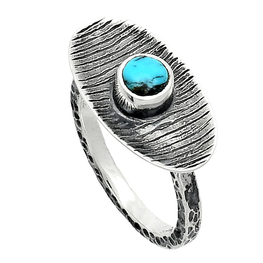 Lucky Charm Tibetan Turquoise Ring size-7 R-1573 SDR244254
