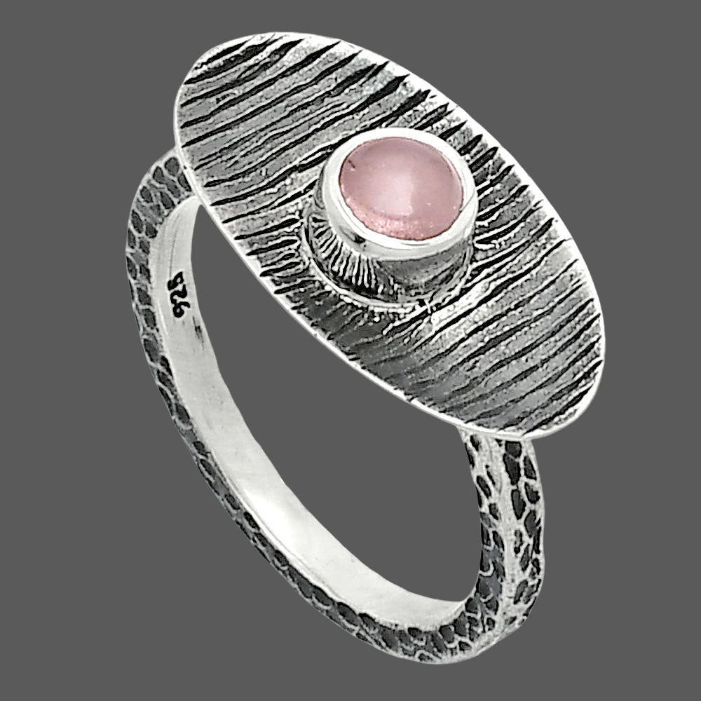 Natural Rose Quartz - Madagascar Ring size-8 R-1573 SDR244259