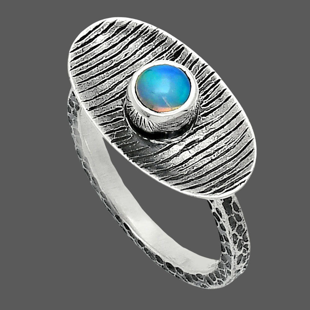Natural Ethiopian Opal Ring size-8 R-1573 SDR244277