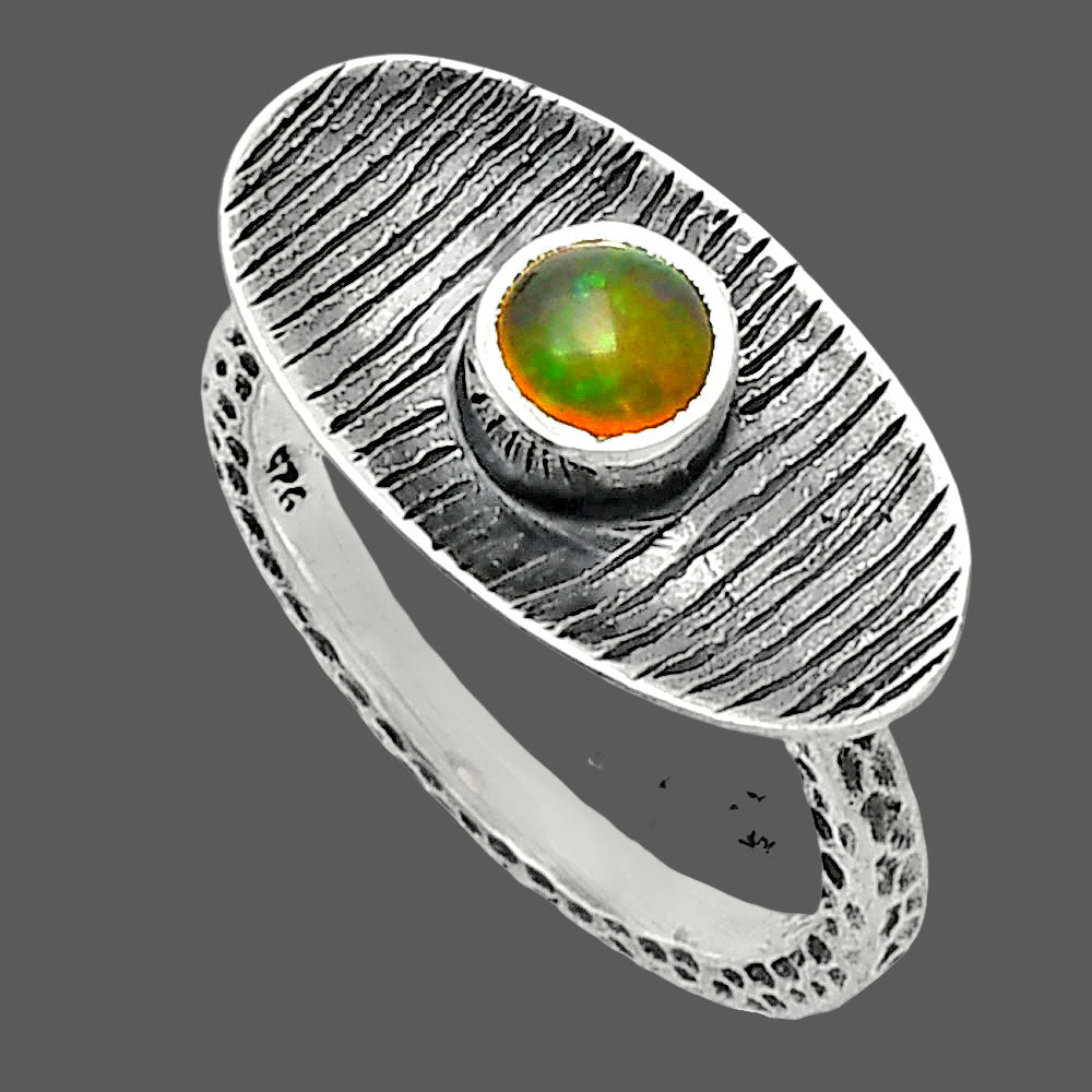 Natural Ethiopian Opal Ring size-7.5 R-1573 SDR244280