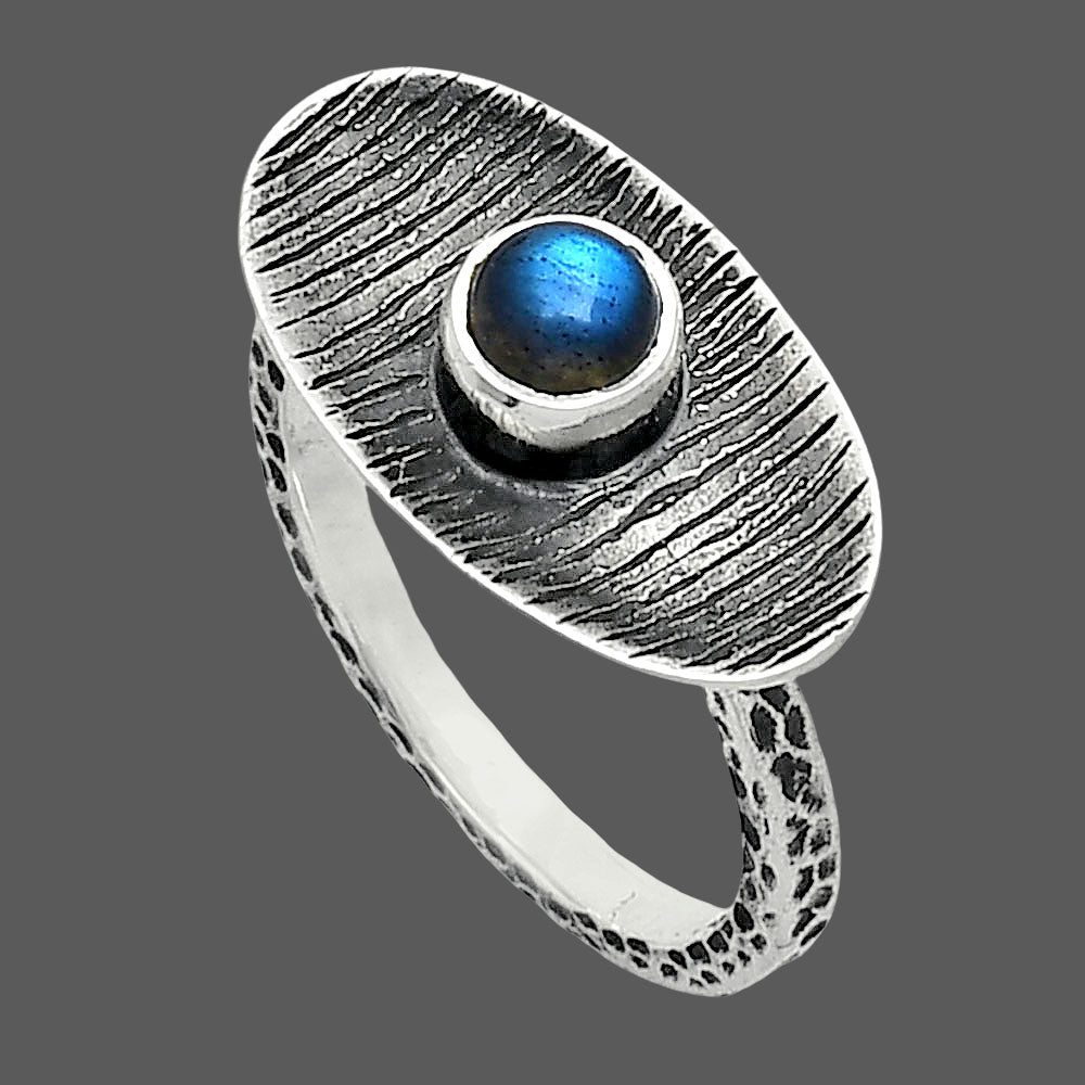 Blue Fire Labradorite - Madagascar Ring size-8 R-1573 SDR244291