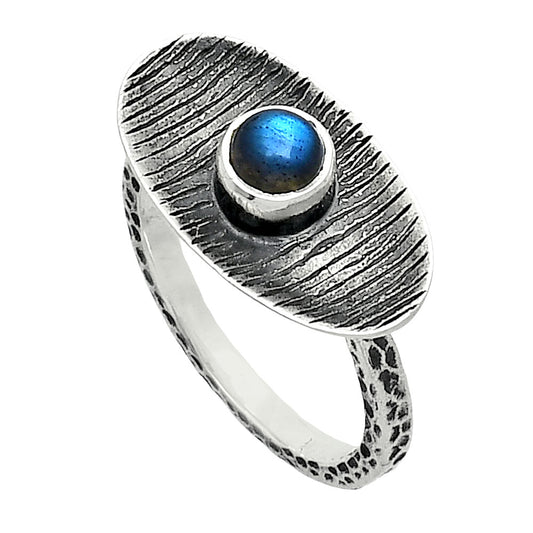 Blue Fire Labradorite - Madagascar Ring size-8 R-1573 SDR244291