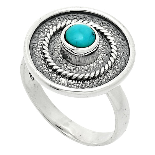 Natural Rare Turquoise Nevada Aztec Mt Ring size-7.5 R-1439 SDR244296