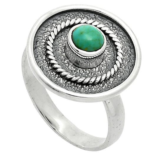 Natural Rare Turquoise Nevada Aztec Mt Ring size-7.5 R-1439 SDR244320