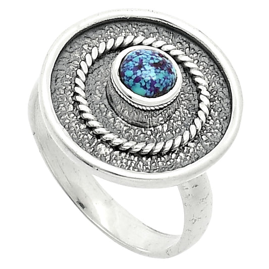 Kingman Purple Dahlia Turquoise Ring size-7 R-1439 SDR244321