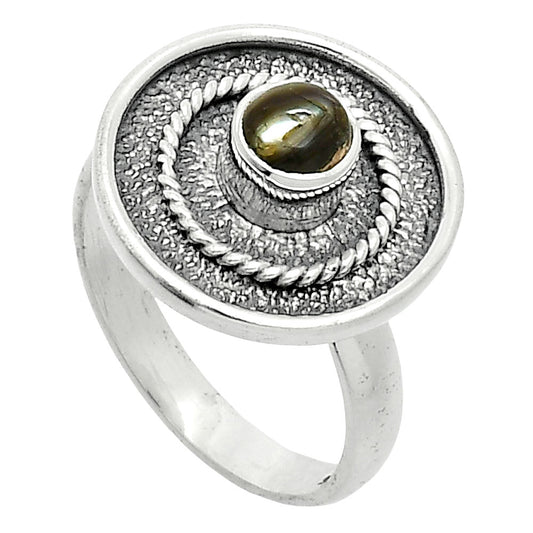 Natural Copper Abalone Shell Ring size-8 R-1439 SDR244326