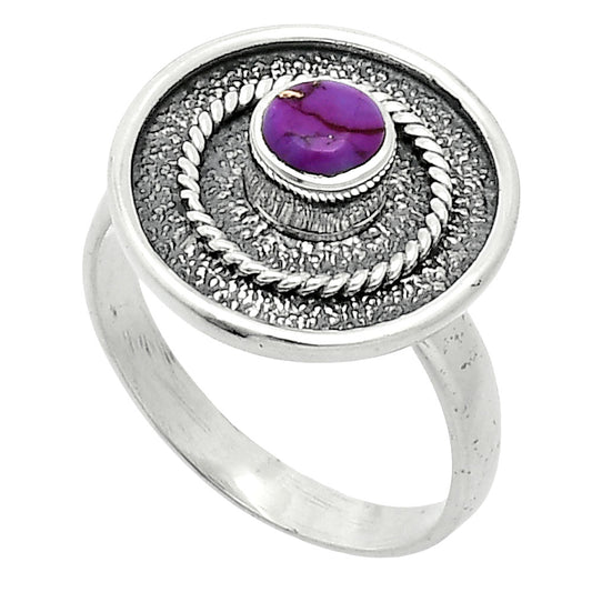 Copper Purple Turquoise - Arizona Ring size-8.5 R-1439 SDR244351