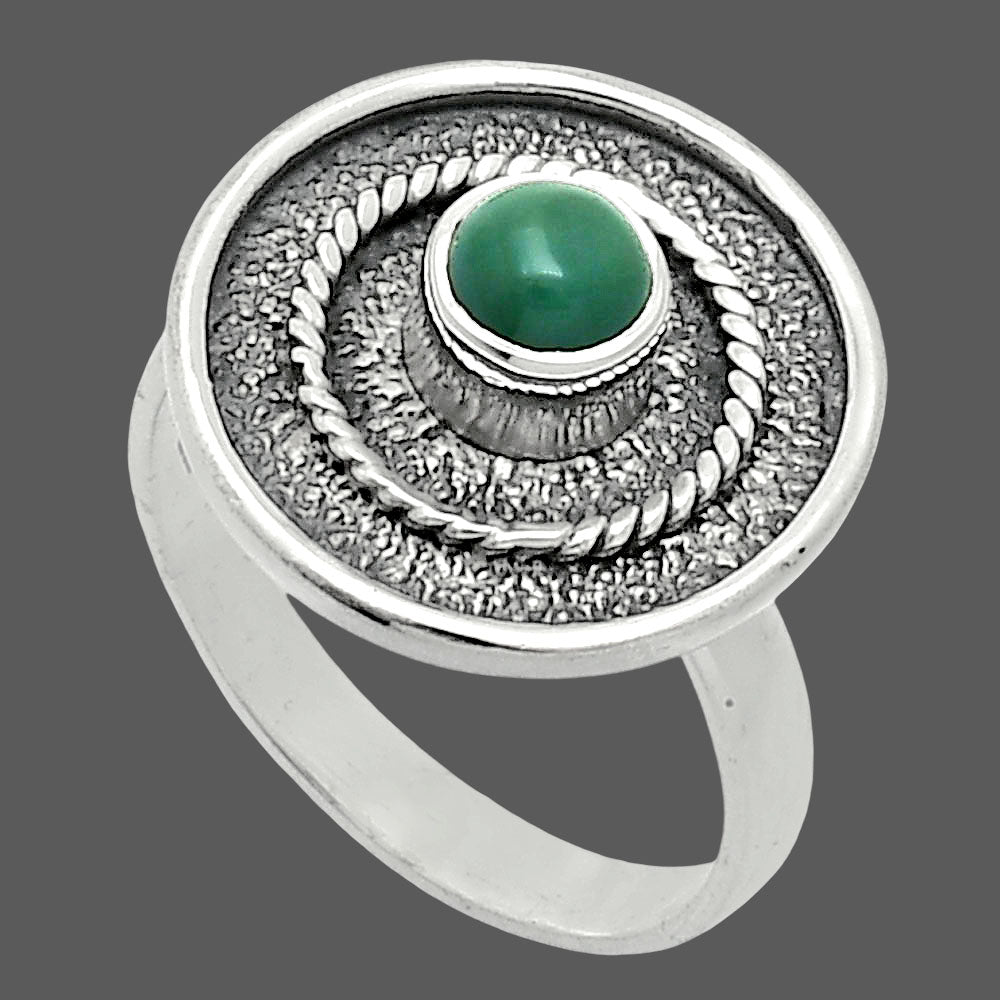 Natural Rare Turquoise Nevada Aztec Mt Ring size-7.5 R-1439 SDR244362