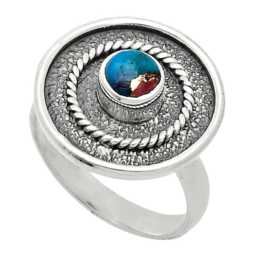 Kingman Pink Dahlia Turquoise Ring size-6 R-1439 SDR244363