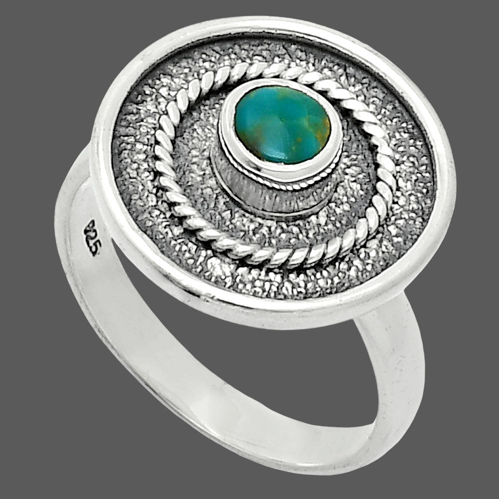 Natural Turquoise Nevada Aztec Mt Ring size-8 R-1439 SDR244364