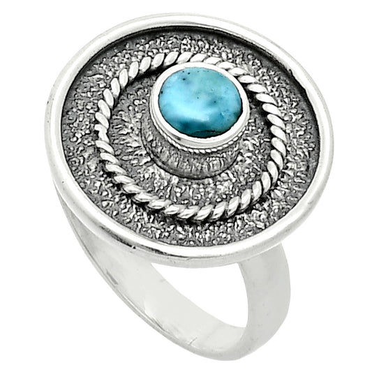 Natural Larimar (Dominican Republic) Ring size-6 R-1439 SDR244368