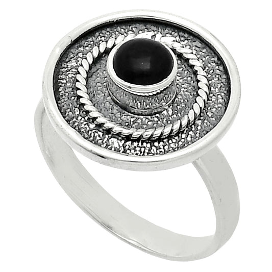 Natural Black Onyx - Brazil Ring size-8 R-1439 SDR244370