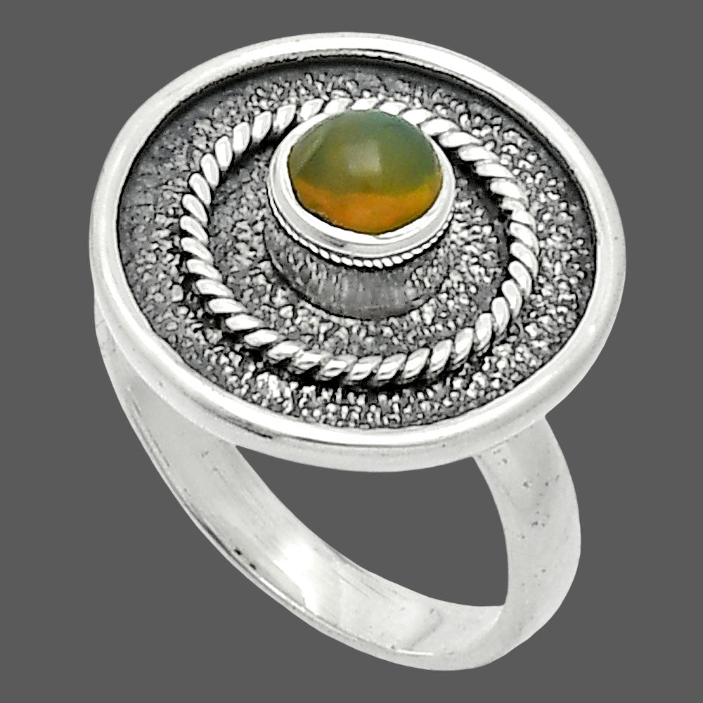 Natural Ethiopian Opal Ring size-6 R-1439 SDR244383