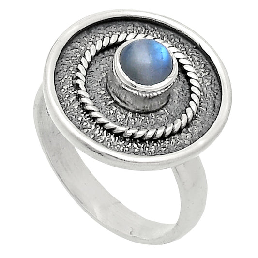 Natural Rainbow Moonstone - India Ring size-7 R-1439 SDR244391