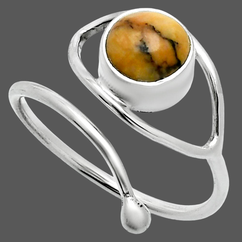 Adjustable Eye Honey Dendritic Opal Ring size-9 R-1254 SDR244895