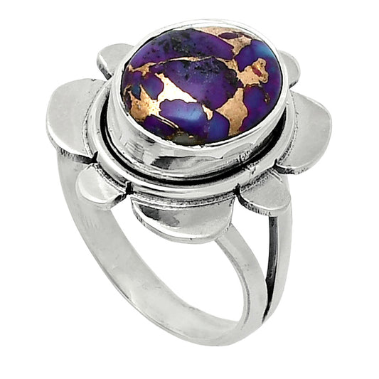 Copper Purple Turquoise - Arizona Ring size-6.5 R-1342 SDR245077