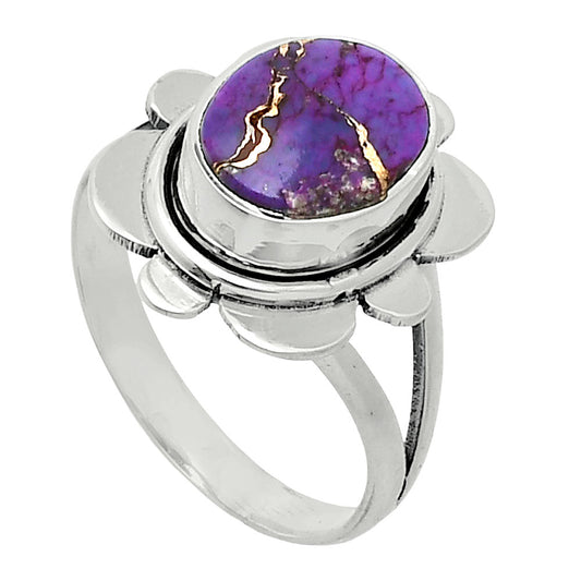 Copper Purple Turquoise - Arizona Ring size-8 R-1342 SDR245097