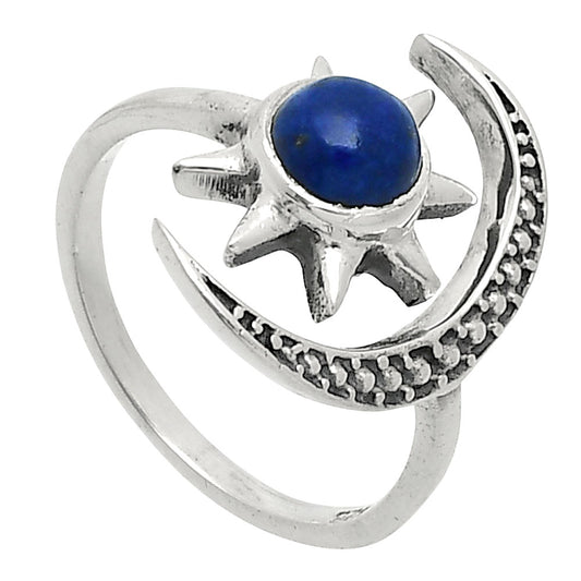 Star Moon Adjustable - Lapis Lazuli Ring size-7 R-1015 SDR245429