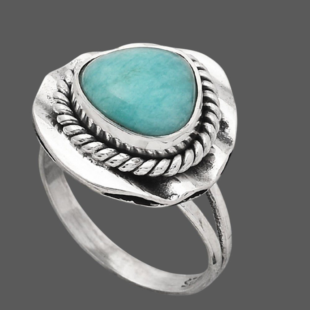 Natural Paraiba Amazonite Ring size-7 R-1212 SDR245511