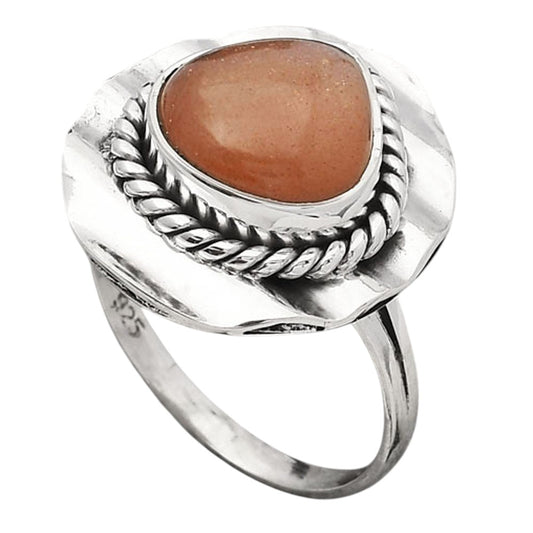 Natural Sunstone - Namibia Ring size-8 R-1212 SDR245527