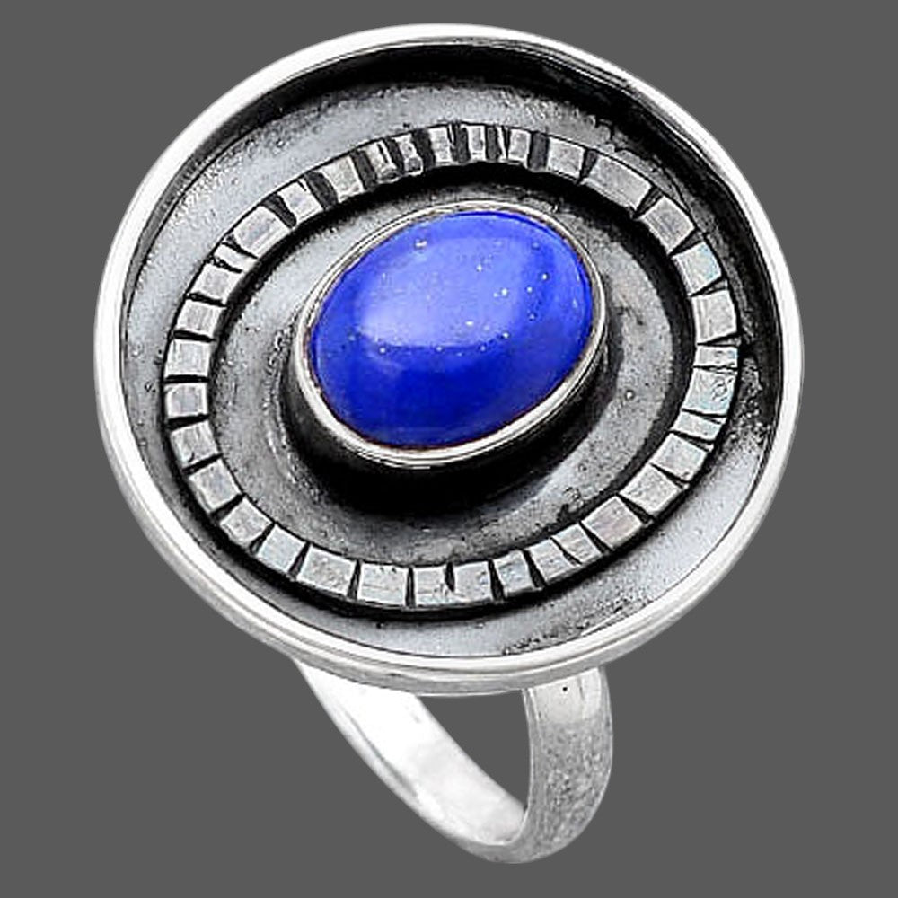 Natural Lapis Ring size-8.5 R-1080 SDR245595
