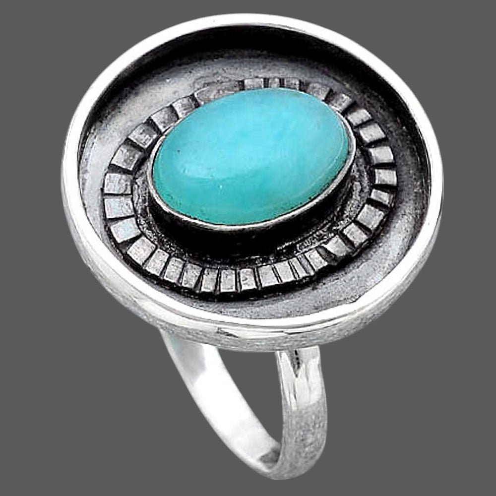 Natural Paraiba Amazonite Ring size-7.5 R-1080 SDR245604