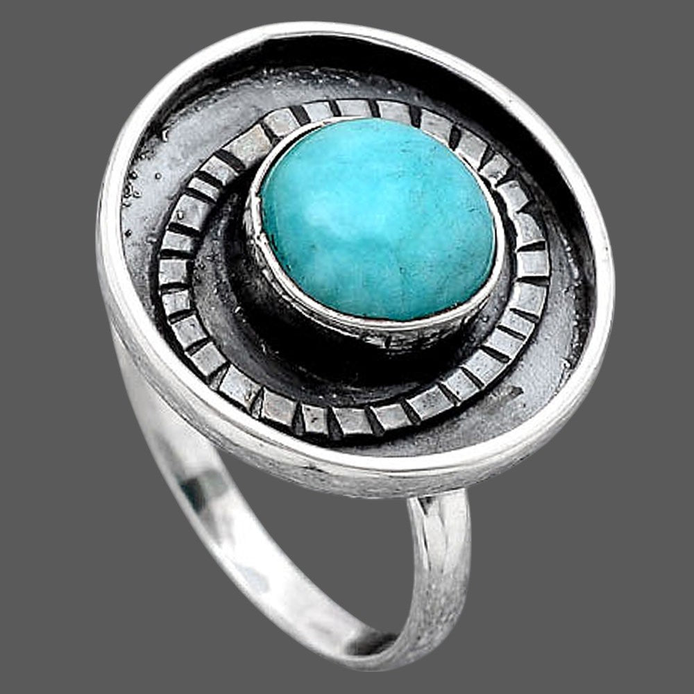 Natural Paraiba Amazonite Ring size-8.5 R-1080 SDR245606