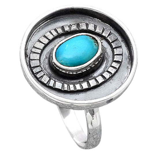 Natural Rare Turquoise Nevada Aztec Mt Ring size-8 R-1080 SDR245609
