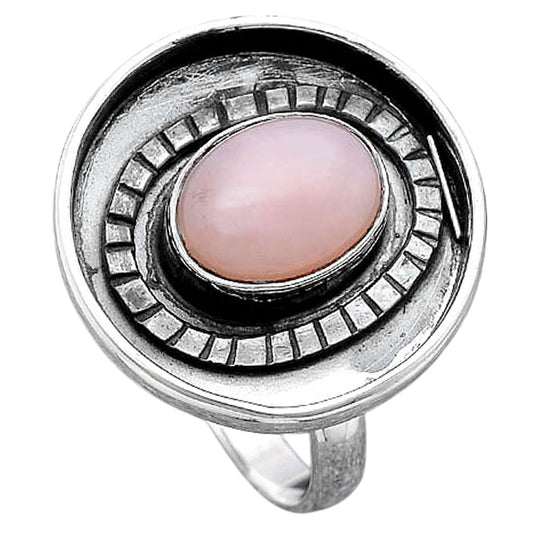 Natural Pink Opal Ring size-8 R-1080 SDR245611