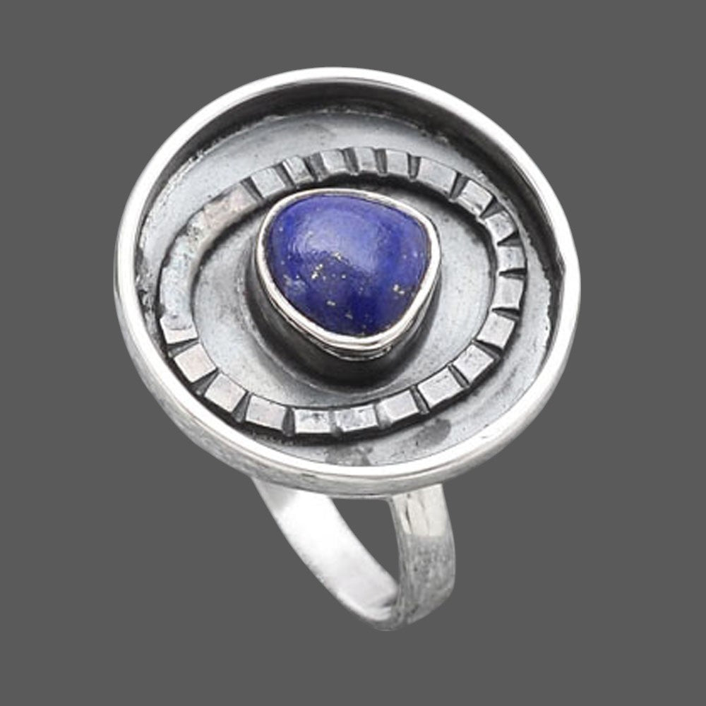 Natural Lapis Ring size-8 R-1080 SDR245663