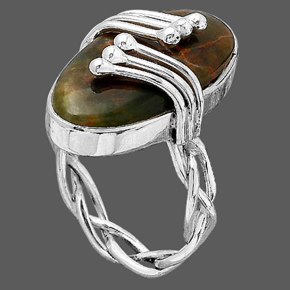 Turkish Rainforest Chrysocolla Ring size-8 R-1553 SDR245781