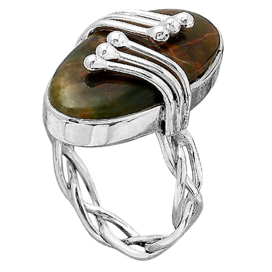 Turkish Rainforest Chrysocolla Ring size-8 R-1553 SDR245781