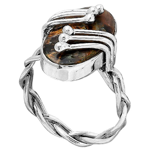 Turkish Rainforest Chrysocolla Ring size-8 R-1553 SDR245792