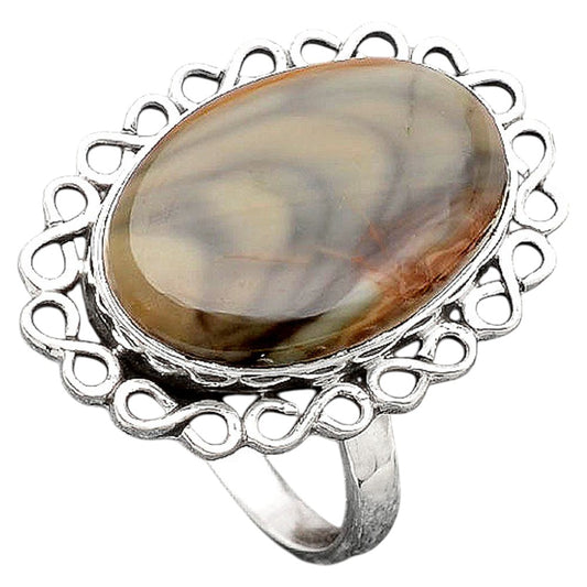 Natural Imperial Jasper - Mexico Ring size-8.5 R-1164 SDR245856