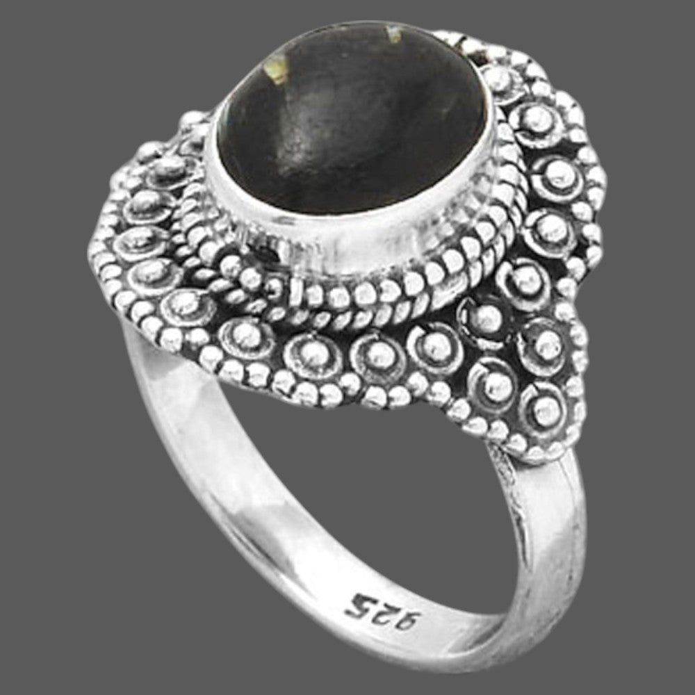 Natural Nuummite Ring size-7 R-1124 SDR245896