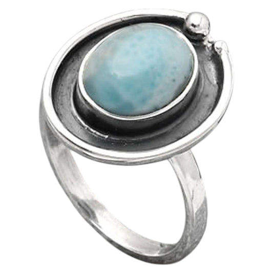 Natural Larimar (Dominican Republic) Ring size-7 R-1168 SDR245929