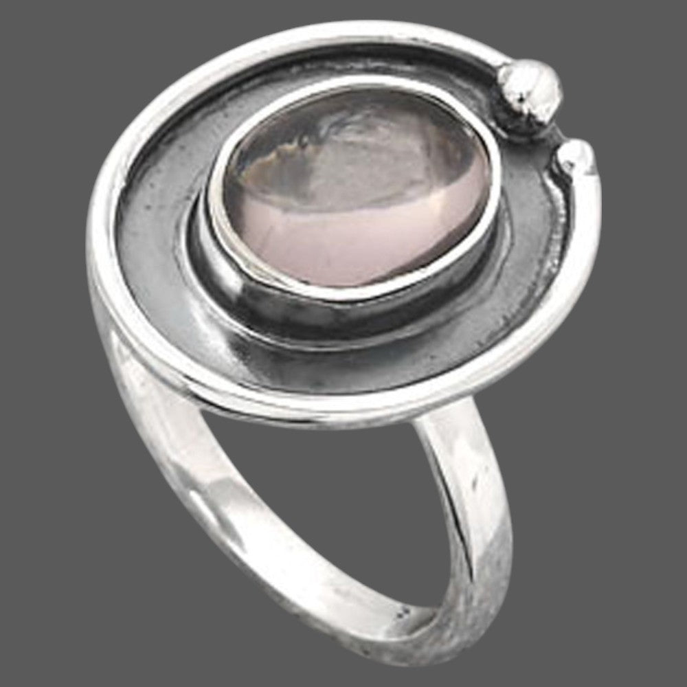 Natural Rose Quartz - Madagascar Ring size-7 R-1168 SDR245934