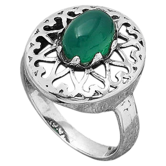 Natural Green Onyx Ring size-8 R-1571 SDR245941