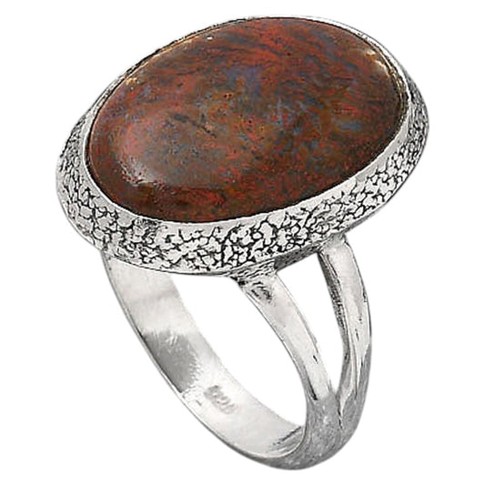 Natural Red Moss Agate Ring size-7.5 R-1307 SDR245956
