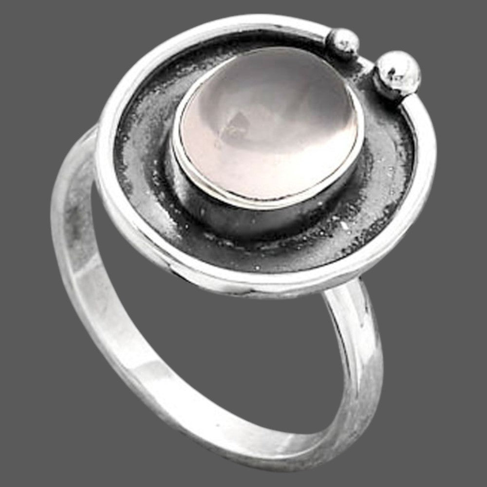 Natural Rose Quartz - Madagascar Ring size-8 R-1168 SDR245960