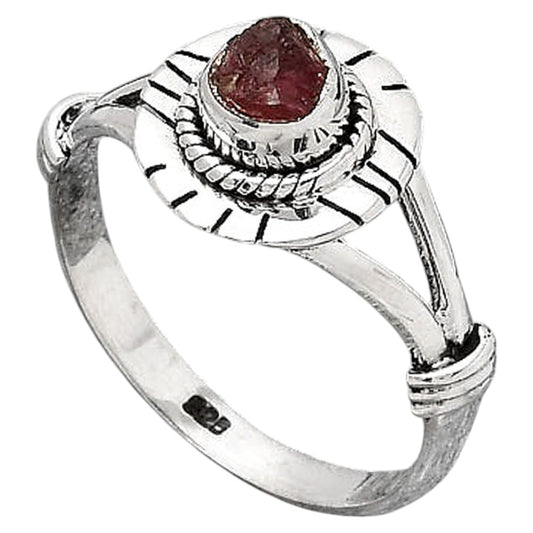 Natural Pink Tourmaline Rough Ring size-8 R-1533 SDR245988