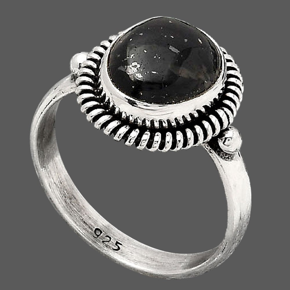 Natural Nuummite Ring size-8 R-1279 SDR246004