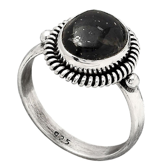 Natural Nuummite Ring size-8 R-1279 SDR246004