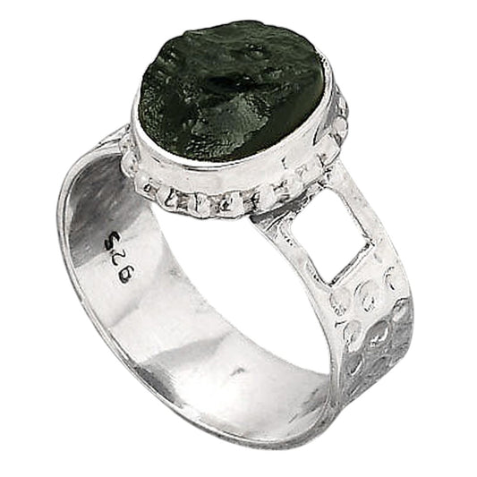 Natural Tektite Rough - Greek Ring size-7.5 R-1545 SDR246009